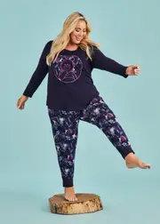 [Taking Shape] Taking Shape Winnie The Pooh Floral Pyjama Pant Size 26 in Print / Navy - Plus Size Women's Clothing Print / Navy