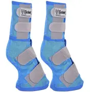 25CE Cashel Fly Prevention Warmblood Horse Leg Guard Cool Mesh Boots Blue
