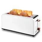 Toaster 4 Slice with Wide Slots, 2 Long Slot Toaster for Bagels Waffles and T...