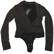 Dynamite Small Gold Shimmer Bodysuit NWT