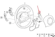 MINI COOPER R50, R53 Right Steering Wheel Horn Switch 61316929368 NEW GENUINE