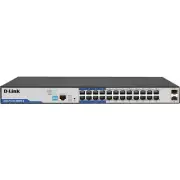 D-Link 26-Port Gigabit Smart Managed PoE+ Switch w/ 24 PoE RJ45 and 2 SFP Ports