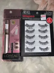 Ardell Wispies The Original Feathered Lash & L’Oréal Lash Paradise Mascara New