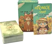 Tarot Deck, Oracle Card Set, Affirmation Guide Book, 4.13x2.44 Inches 78x Year Theme Cards, 10.5x6.2cm, Convenient Pocket Size for Divination, Astrology, Spiritual Readings