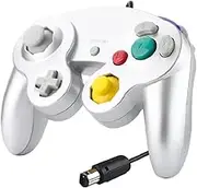 Controller Remote Gamepad For Ni&nt&en&d Ga&me&cu&be Accessories Controller for NGC Joystick Replacement Classic Game Control for wii GC Port Wired(Sliver)