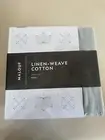Malouf Linen-weave Cotton Sheet Set Full Double Fog