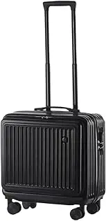 [sdneNest] Carry-on Suitcase Luggage Universal Small Carry On Luggage Front Cover Full Open Suitcase Combination Lock Luggage Carry-on Suitcases Carry On Luggages, 18inch, Blue (Black 20inch)