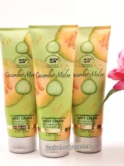 (3)Bath Body Works CUCUMBER MELON Ultimate Hydration BODY CREAM lotion 8 OZ x3