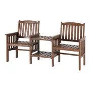 Gardeon Outdoor Garden Bench Loveseat Wooden Table