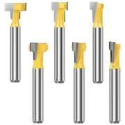 6Pcs Tungsten Steel Milling Cutter Set Dual Slot Wood Router Bit Router Bit
