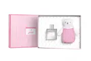 Jacadi Paris Baby Shower Gift Set in Pink Box with Scented Water & Teddy Bear