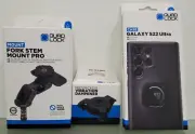QUAD LOCK KIT Samsung Galaxy S22 ULTRA Case, Dampener, FORK STEM Mount Pro