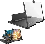 EZONEDEAL 10" Thin Foldable Phone Screen Magnifier Mobile Phone Amplifier Easy to Carry Phone Projector 3D Movies Smartphone(Black)