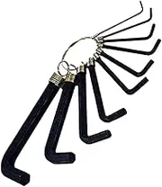 Leona Co 10Pcs Hex Key Wrench Set, Metric and SAE Allen Wrenches (1.5MM - 10MM) L Shape Imperial Combination Allen Keys