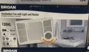 Broan-NuTone 100HL Ventilation Fan w/Light and Heater 2 Sones 100 CFM