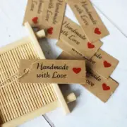 Kraft Paper Tags Handmade With Love Style Candy Gift Cookies Display Label Card