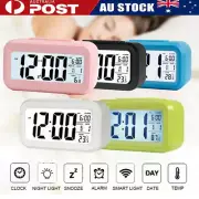 Digital Bedside LED Snooze Alarm Clock Time Temperature Day/Night Clock FZ