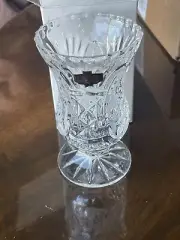 KRISTAL ZAJECAR CRYSTAL FOOTED BUD VASE MADE IN YUGOSLAVIA
