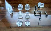 Mirror Wall Hanging Fixing Kit Frameless Clips Art Deco Chrome finished