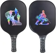 2Pcs Portable Carbon Fiber Pickleball Paddle, Outdoor Ball Game Training Sport Equipment, for Beginner/Senior Player