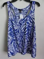 AQUA OVERLAP OPEN BACK TOP TANK, Multi, Size L, MSRP $68