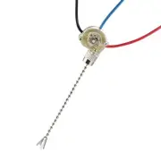 Pull Chain Switch Brass Bead Chain 3 Way for Fan, Lighting 2 Inch/Silver Tone