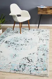 Rug Culture Blue & Grey Soft Vintage Look Rug