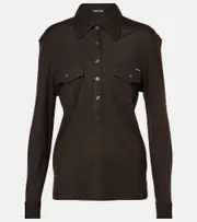 [Tom Ford] Tom Ford Jersey top UK 10 brown