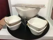 Metro Style Ceramic Fondue Set for Truly cozy enjoyment