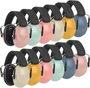 Amylove 12 Pcs Kids Ear Protection Noise Cancelling Headphones Ear Muffs Bulk 27db Sensory Headphones Noise Reduction Hearing Protection Earmuffs for Autism Concert (Classic Style, Happie Boho Color)