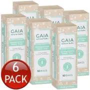 6 x Gaia Natural Baby Biodegradable Nappy Bags Disposable Waste Sacks 50 Pack
