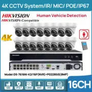 Hikvision 16CH NVR 4K Security CCTV System 8MP IP Camera Audio IR30M MIC POE AU