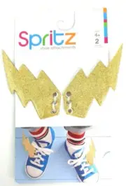 Gold Thunderstorm Kids Shoe Accessories Attachments Unisex Decorate Shoe Sparkle