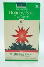 LED Illuminated Holiday Star Tree Topper Advent & Christmas