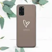 Custom Name Cute Heart Girly Case For Samsung Note 20 S10 S20 S21 S22 S23 S24 FE