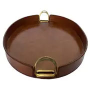 Leatherkart Leather Tray with Stirrups (Large) - Tan