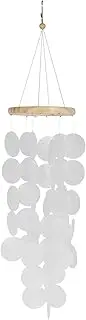 Shell Wind Chimes for Outside, Handmade Seashell Wind Chimes, Hanging Shell Wind Chimes Delicate, Waterproof Lightweight Romantic Wind Bell, Outdoor Boho Decor for Yard Porch Garden (White)