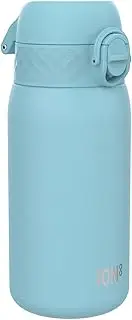 Ion8 Kids Water Bottle, Steel 400 ml/13 oz, Leak Proof, Easy to Open, Secure Lock, Dishwasher Safe, Flip Cover, Carry Handle, Easy Clean, Durable, Metal Water Bottle, Carbon Neutral