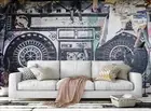 3D Audio Cassette Wallpaper Wall Mural Removable Self-adhesive Sticker