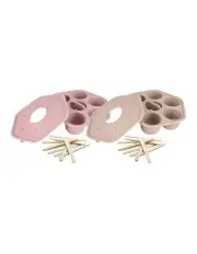 [Cherub Baby] Silicone Freezer Tray and Icy Pole Moulds 2 Pack in Dusty Rose/Sand