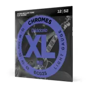D Addario XL Chromes Electric Guitar Strings Light 12 52 ECG25 Flatwound Set