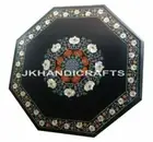 24" Marble Side Table Semi Precious Stones Inlaid work Table Top For Your Home