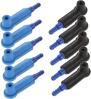 Amosfun 10Pcs Brake Fluid Bleeder Connector Kit Versatile Automotive Brake Tools for Efficient Bleeding Fluid Replacement Compatible with Various Car Models Easy to Use