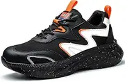 [SDEQA] Steel Toe Shoes for Mens Lightweight Non Slip Safety Shoes Puncture Proof Indestructible Work Shoes Composite Toe Footwear