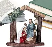 Ancsttu Manger Scene | Christmas Nativity Manger Scene - Indoor Home Decor, Holy Family Manger Scene Christmas Nativity Scene, Nativity Figures for Christmas