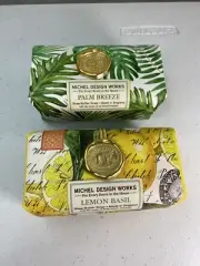 Michél Design Works Shea Butter Soap - Lot of 2 - Lemon Basil & Palm Breeze