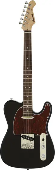 Aria Pro II TEG-Series Electric Guitar Black Red Tortoise Pickguard
