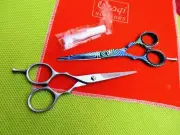MoneyBackWarranty_2 x Left Handed_5" & 5.5" Hairdressing Hair Scissors/Oil