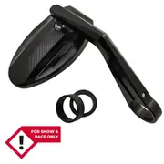 SHIN YO Handlebar end mirror FERRARA, with milled grooves, black
