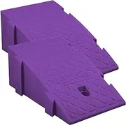 2 Pack Plastic Step Mat Slope Mat Wheelchair Ramp, Car Ramp Pad Triangular Pad Speed Bump for Cars Wheelchairs Motorcycle Pet,Purple